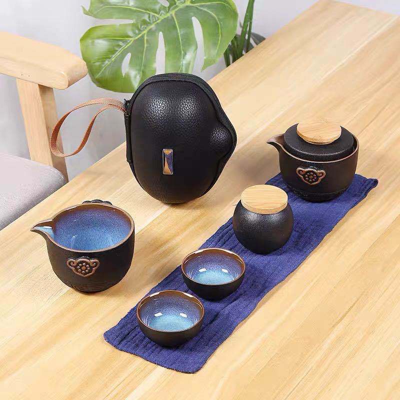 Service à thé bleu style chinois – Bleu 2 tasses