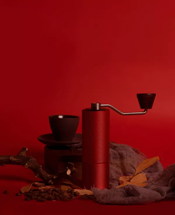 Moulin à café manuel avec broyeur en acier inox