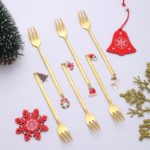 Fourchettes de Noël à symboles – Set Fourchettes Doré