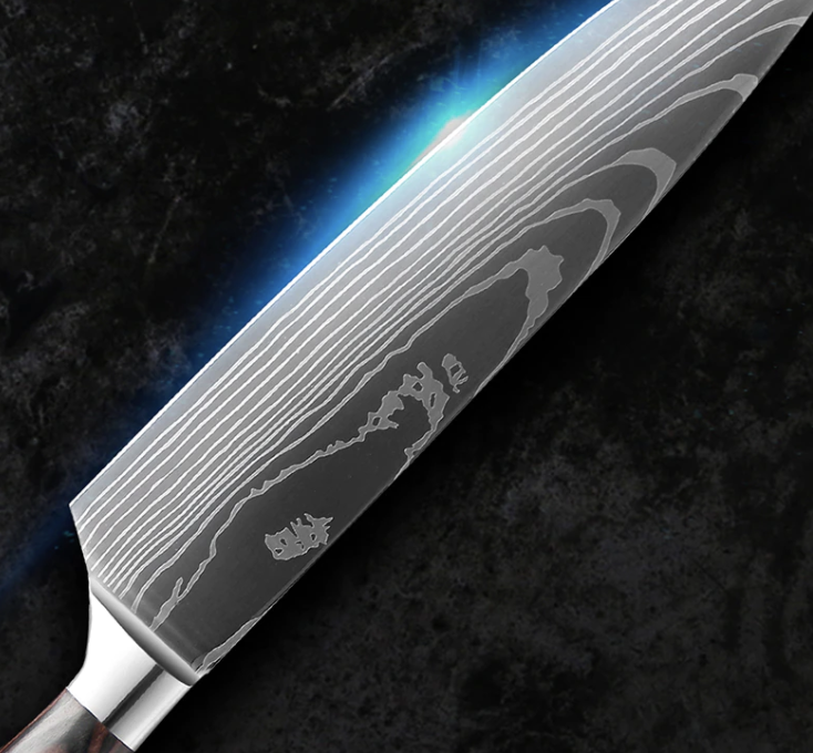 Couteau de cuisine à trancher en acier inoxydable