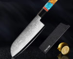 Couteau “chef de cuisine” professionnel avec manche en bois