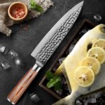 Couteau de Chef en acier Damas japonais VG10