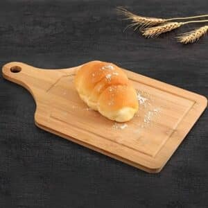 Planche à pain en bambou avec poignée en bois