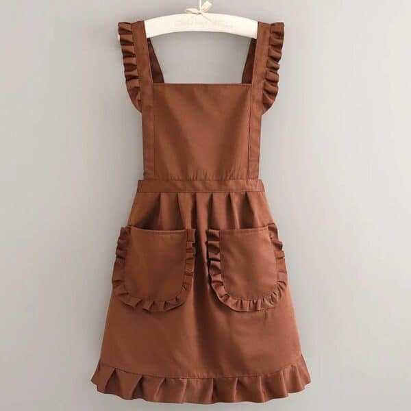 Tablier simple de stylé pour femme marron